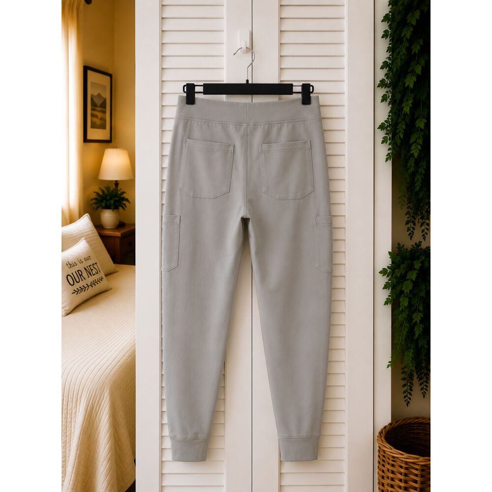 Mandala Cloud Jogger Pants Large Tall NWT Women's Gray Pockets